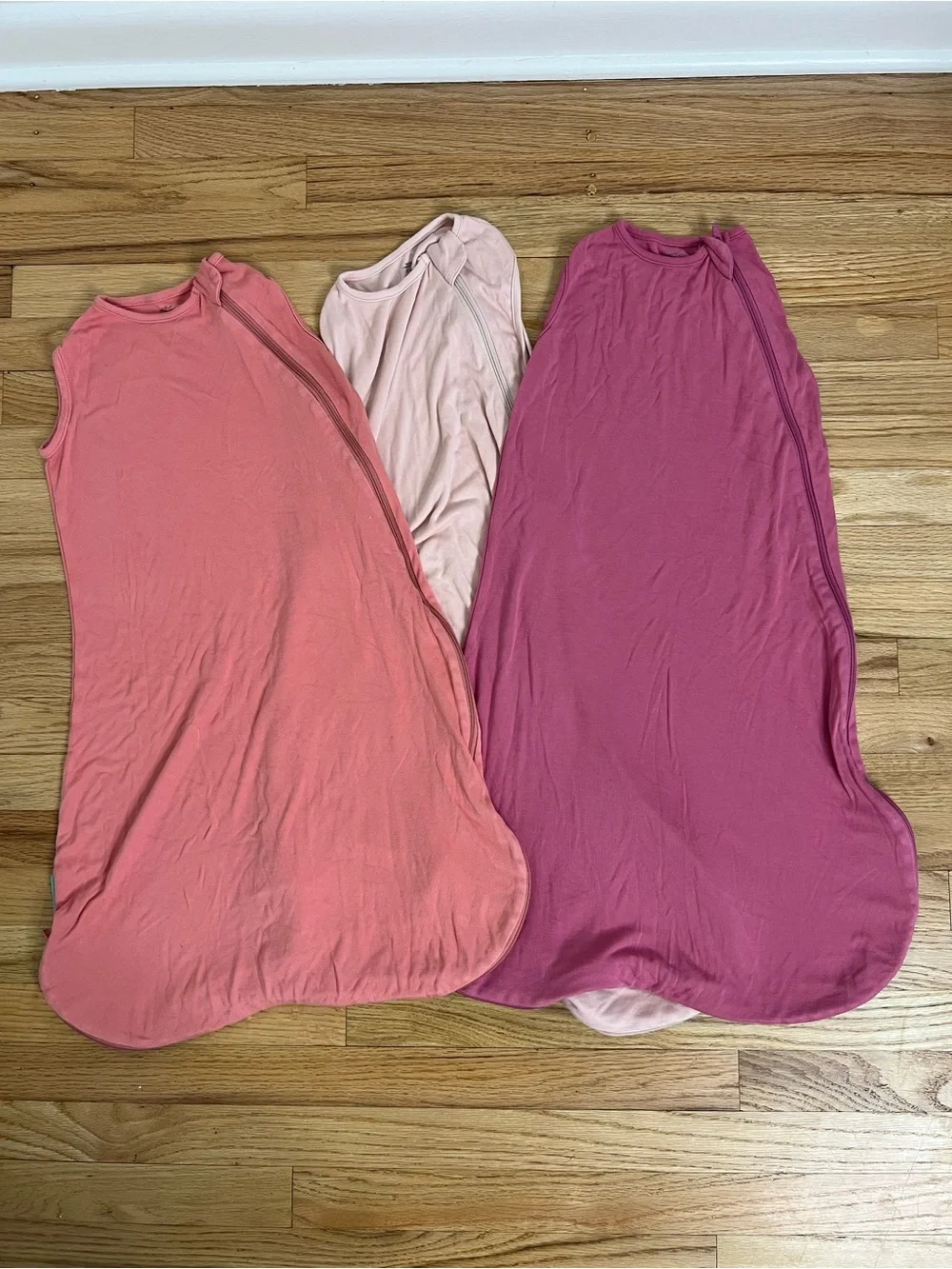 PurComfy Set of 3 Sleeveless Baby Sleep Sacks in Pink, Light Pink, Magenta